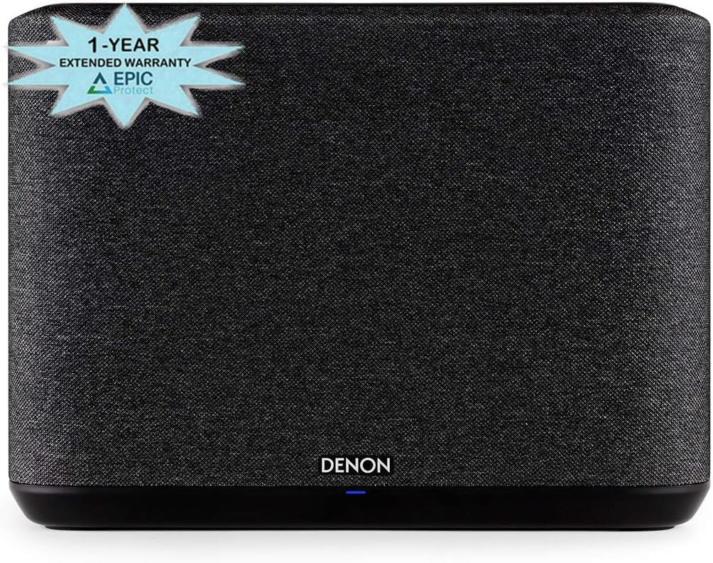 Denon Home 250 Black Built in Heos Wireless Bluetooth Speaker with an Additional 1 Year Extended Amber Protection (2020)
