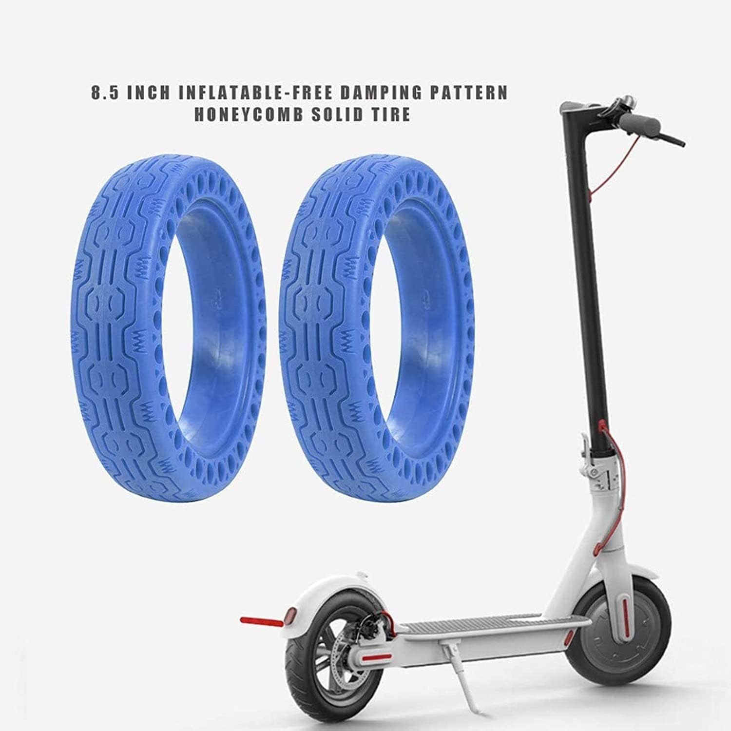 Wheels Electric Scooter Replacement Wheels, 8.5 Inch Solid Tires, 8-1/2'' Honeycomb Tires, for M365 Or Similar E-Scooter Models (Color : Svart)