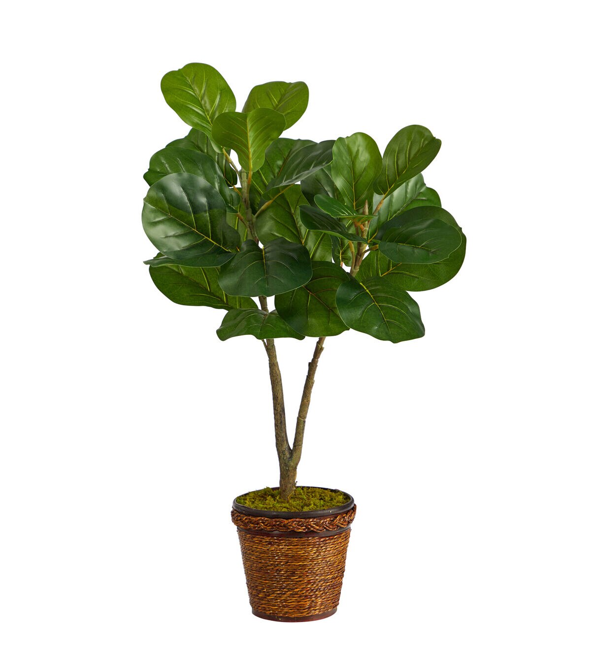 Nearly Natural 33 Fiddle Leaf Fig Artificial Tree in Basket