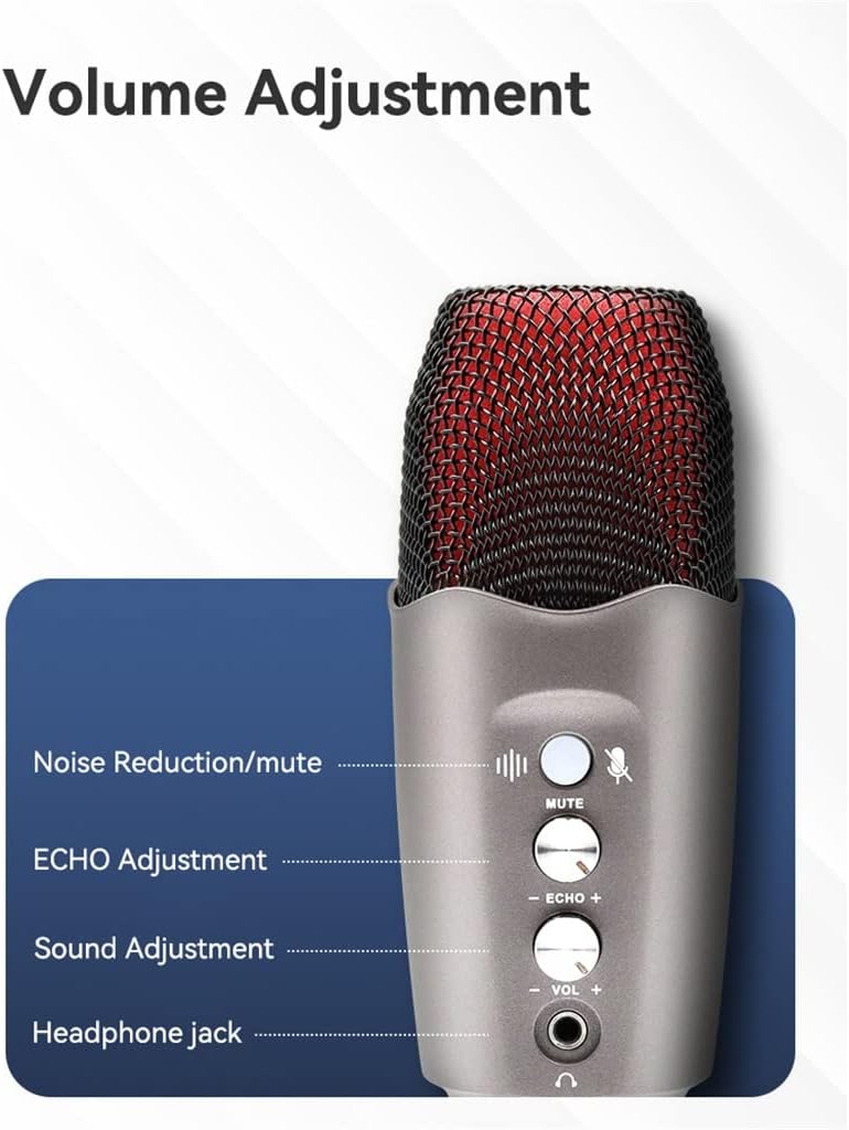 Capacitor USB Microphone Recording Microphone is Suitable for Computer Mobile Game Video Microphone Podcast Singing