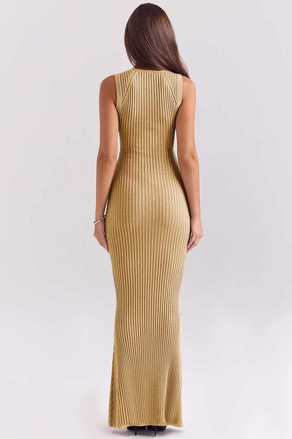 Gold Metallic Maxi Dress