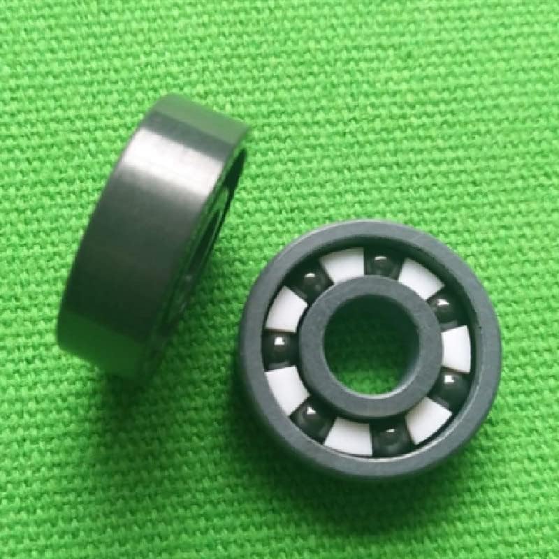 Bearings Full Ceramic 608 Bearing ZrO2/Si3N4 Inline Speed Skates 7 Beads 608RS Fast Bering(16 Pcs Black Ceramic)