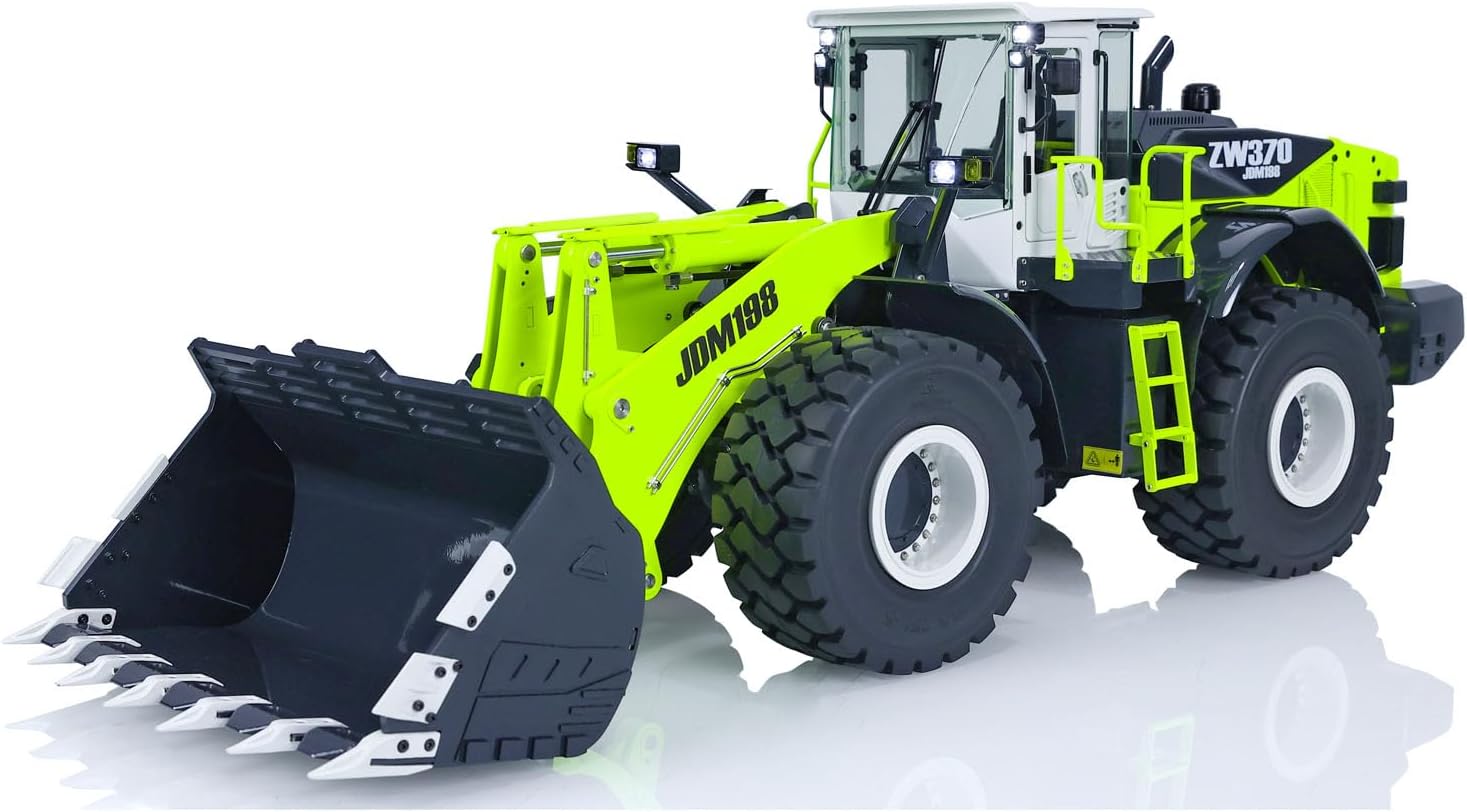 JDM 1/14 RC Hydraulic Loaders JDM-198 Assembled for ZW370 Radio Control Engineer Car Models I6S Radio Controller 2-Speed Transmission Charger Battery Hobby Grade Model