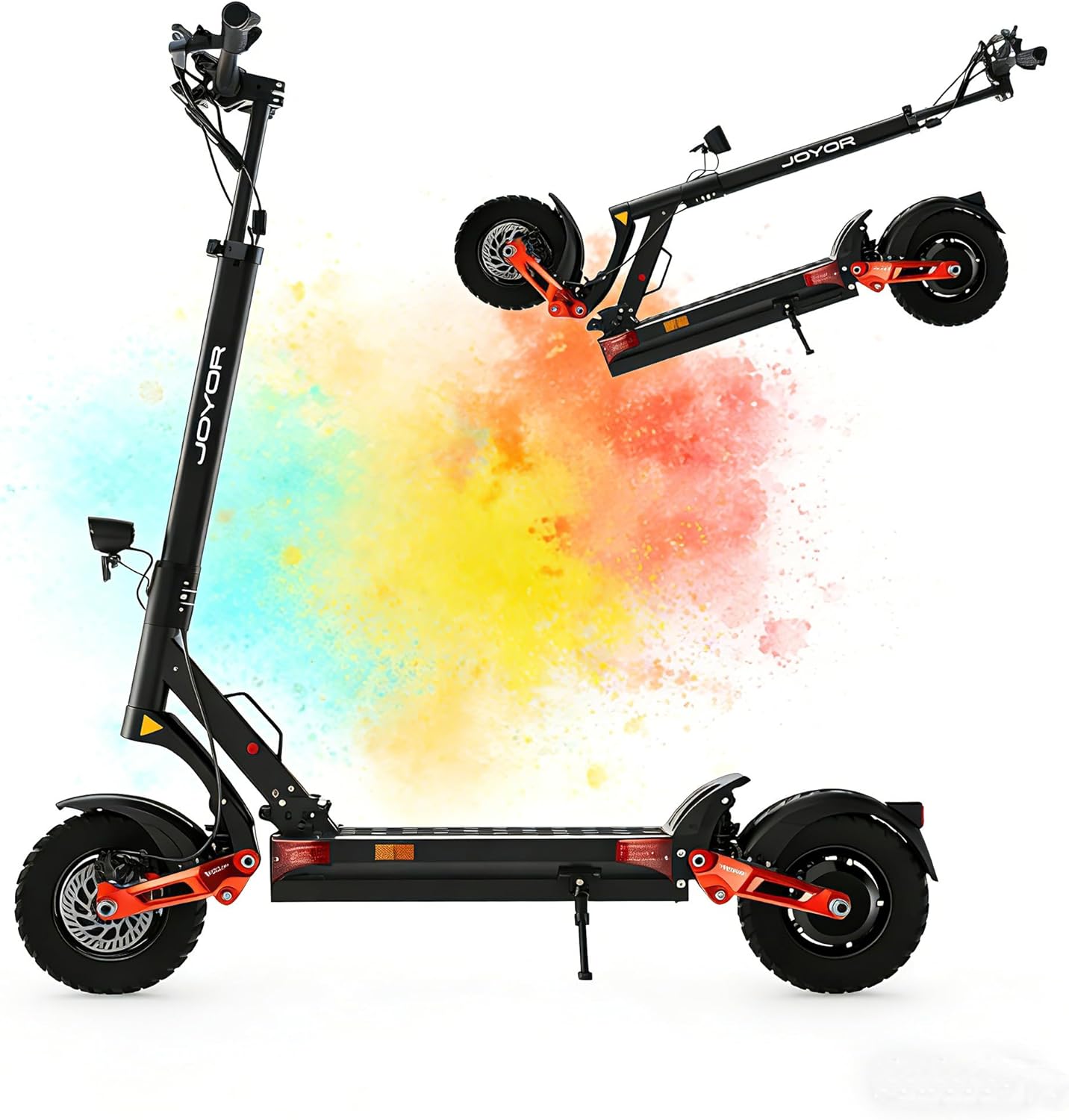 JOYOR S5/S10/T10 Electric Scooters, 31/40/44 MPH Top Speed, 34/46 Miles Max Range, 600W/2000W Motor, Dual Suspension, 10