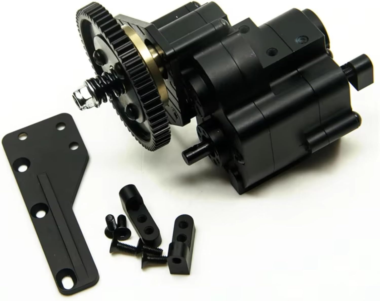 RC Gearboxes For Axial For Wraith AX10 For SCX10 1/10 Metal CNC For Chassis Gearbox Transfer Case AX2 Transmission Box 2 Speeds Parts(Transmission Box)