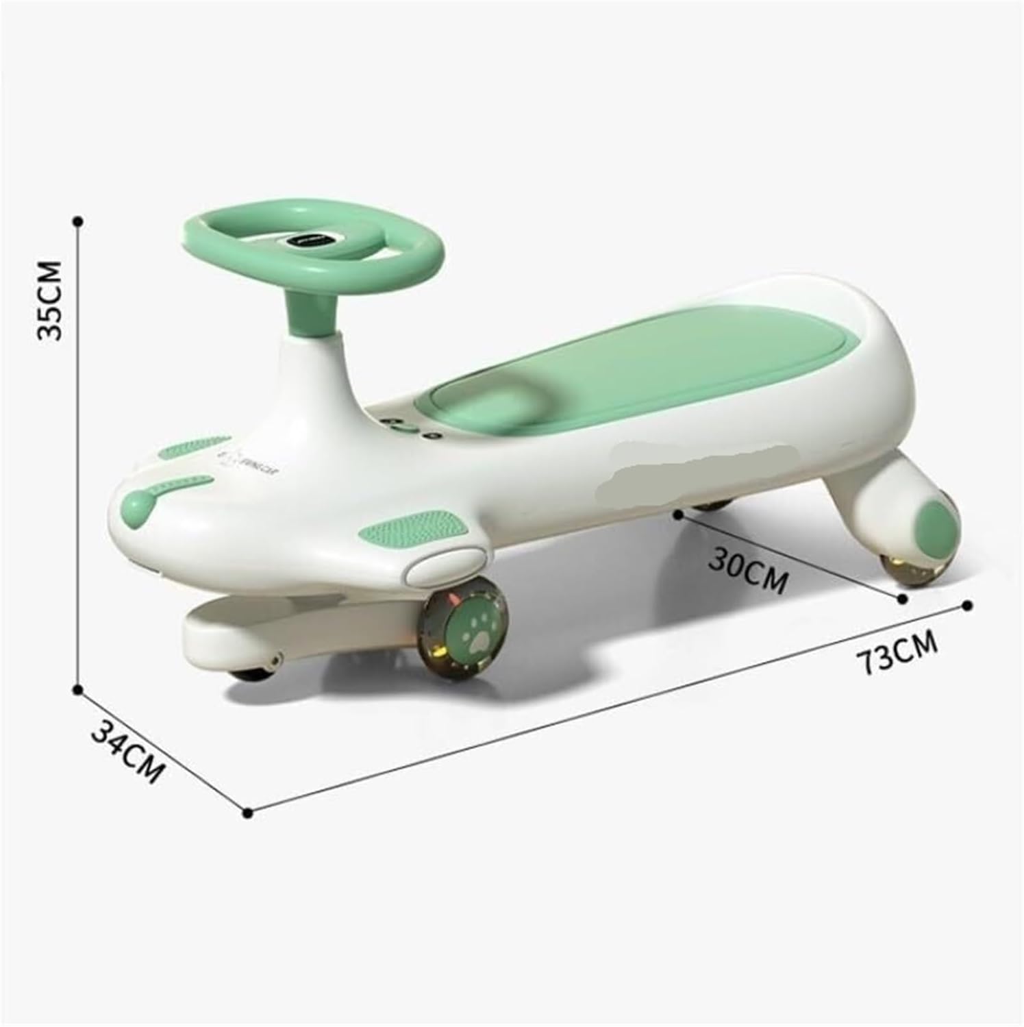 Bicycles Swing Wiggle Car for Kids Ride On Scooterfor Ages 3 and Up Flashing Wheels Toy Set for Indoor Outdoor Play Bike(Warm Pink)