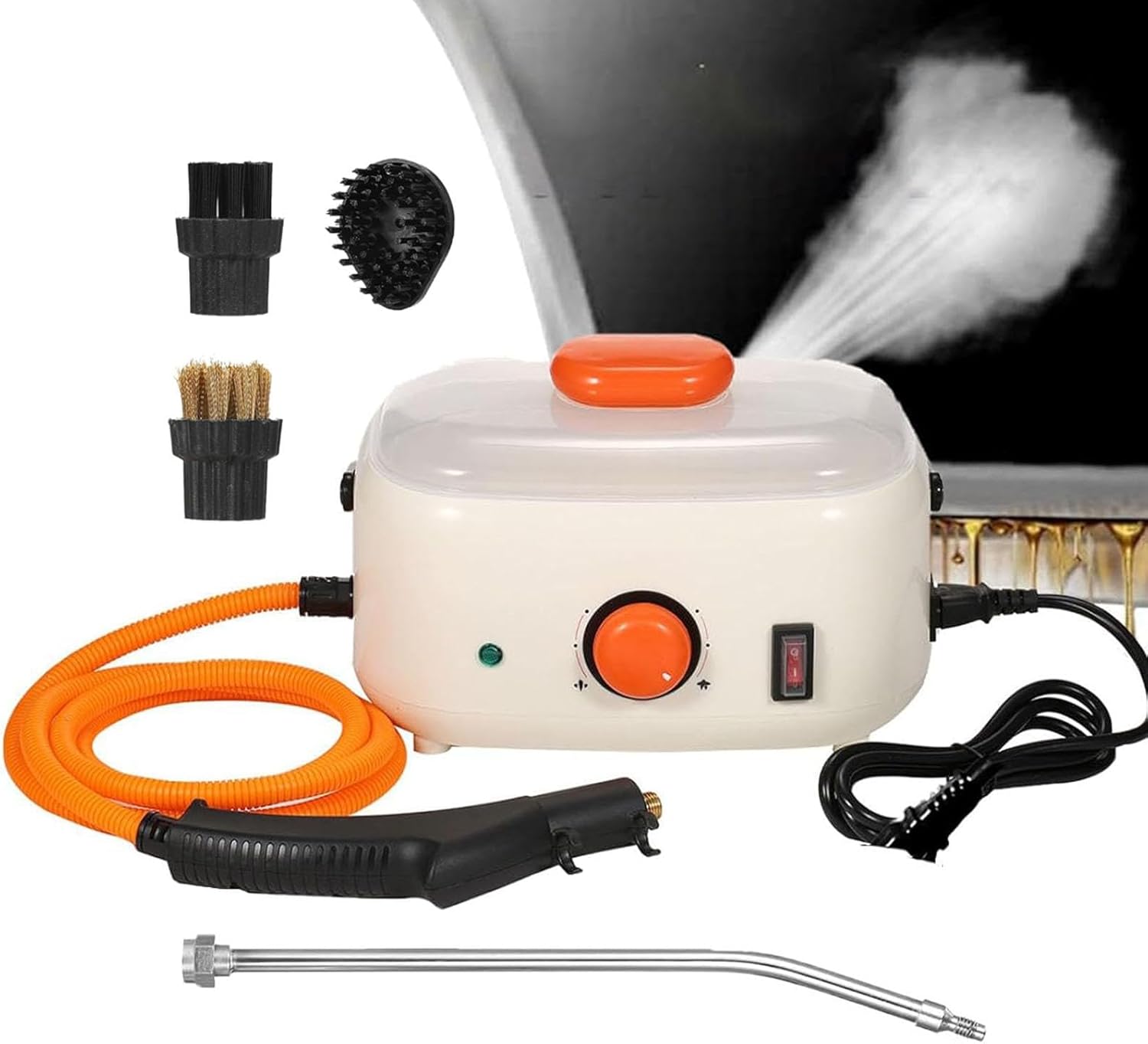 UYCVT 2500W High Temperature Steam Cleaner, Portable Steamer Cleaning Machine, with 3 Brush Heads, Suitable for Kitchen Furniture Bathroom Car