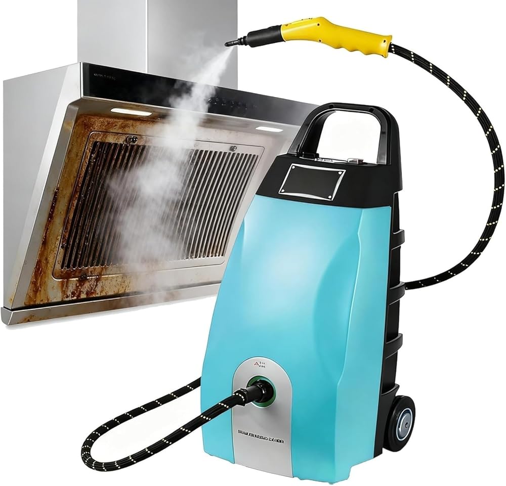 Multi-purpose Steam Cleaner, 3000W Powerful Steamer, High-Pressure Continuous Steam Washer with 3.5L Water Tank, 6 Accessories, Fast Heat Up, for Home Appliances Car(Blue)