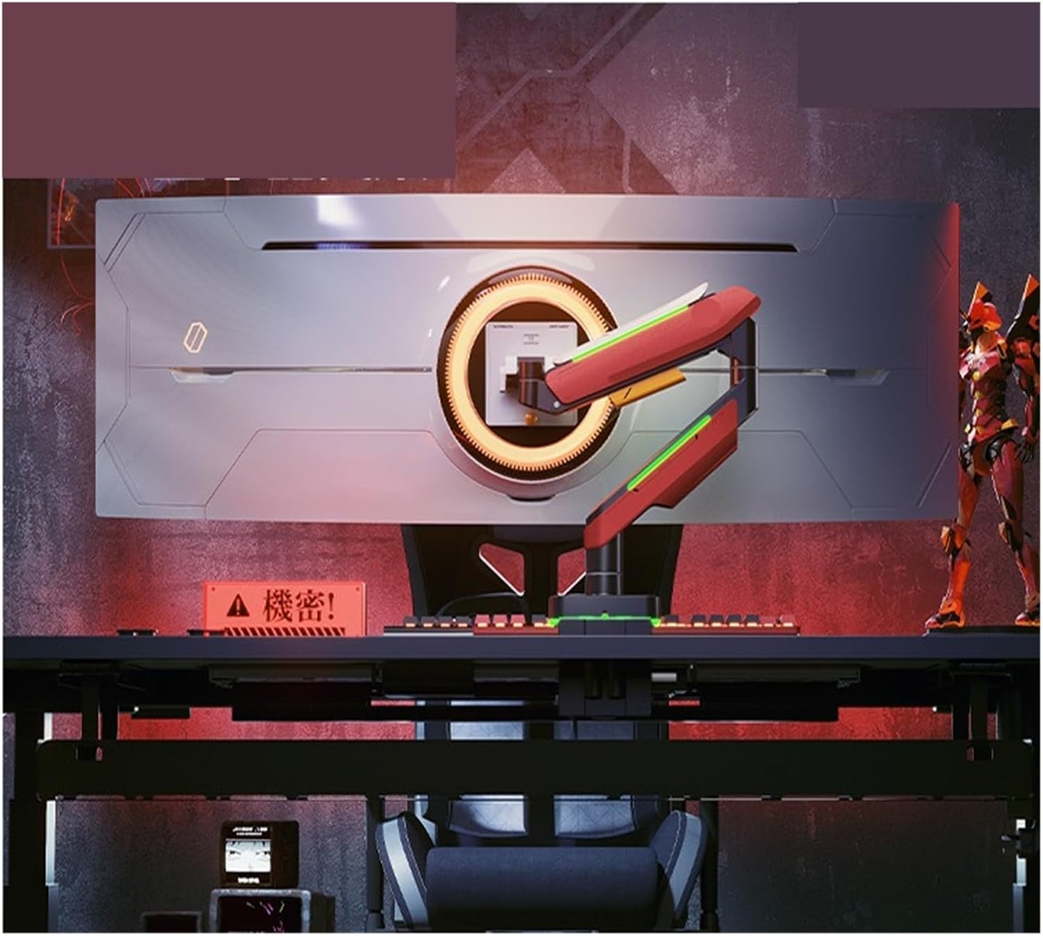 Monitor Stand T18E Computer Robotic arm Cantilever Display 49-inch e-Sports Screen Stand(Red)