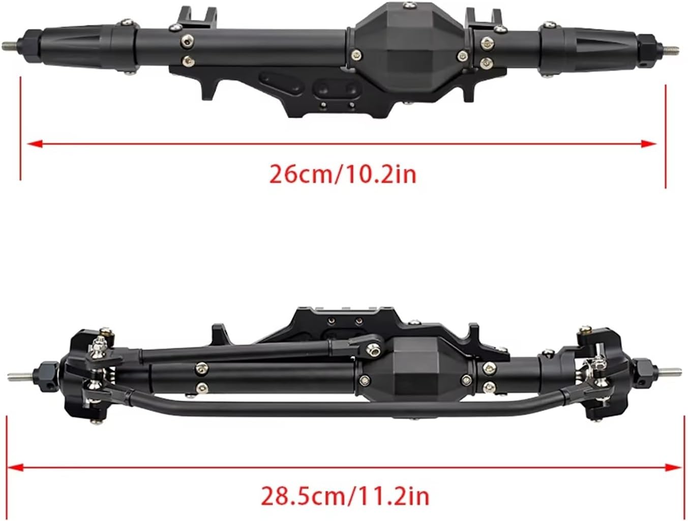 Compatible with Axial for Wraith for Rock for Racer 90018 90045 RR10 90048 90053 Aluminum Alloy Front Rear Axle 1/10 RC Crawler Car RC Accessories