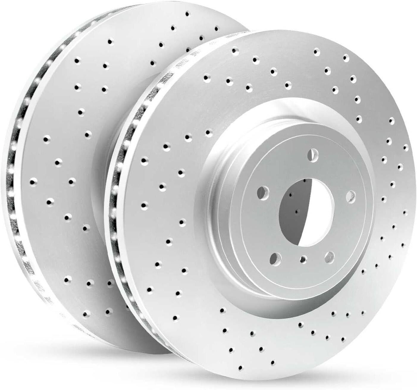 R1 Concepts Front Brake Rotors For 2017-2024 Tesla 3| Drilled Slotted Disc Brake Rotors| Brakes and Rotors