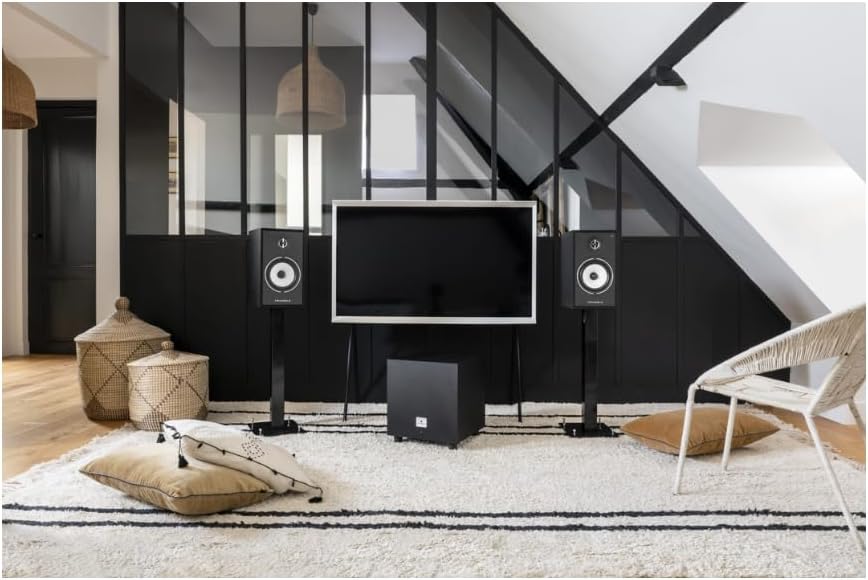 triangle - BOREA BR02 Connect Active Speakers - Bluetooth Bookshelf Speakers with 2X 50W Amplifier - HD Audio - Phono/Turntable TV & USB inputs - 176 x 310 x 274 mm - Black (Pair)