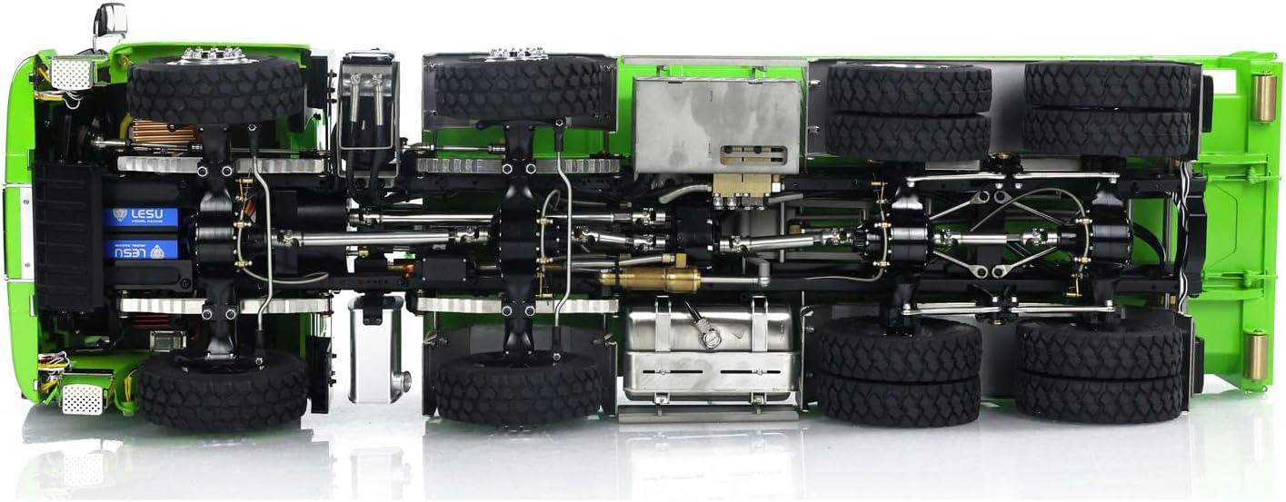 TOUCAN RC HOBBY 1/14 LESU TGS RC Hydraulic Roll On Off Dump Truck 8x8 Metal Chassis Dumper Differential Lock EDS Axles 2Speed Gearbox Model Car for Ages 14+