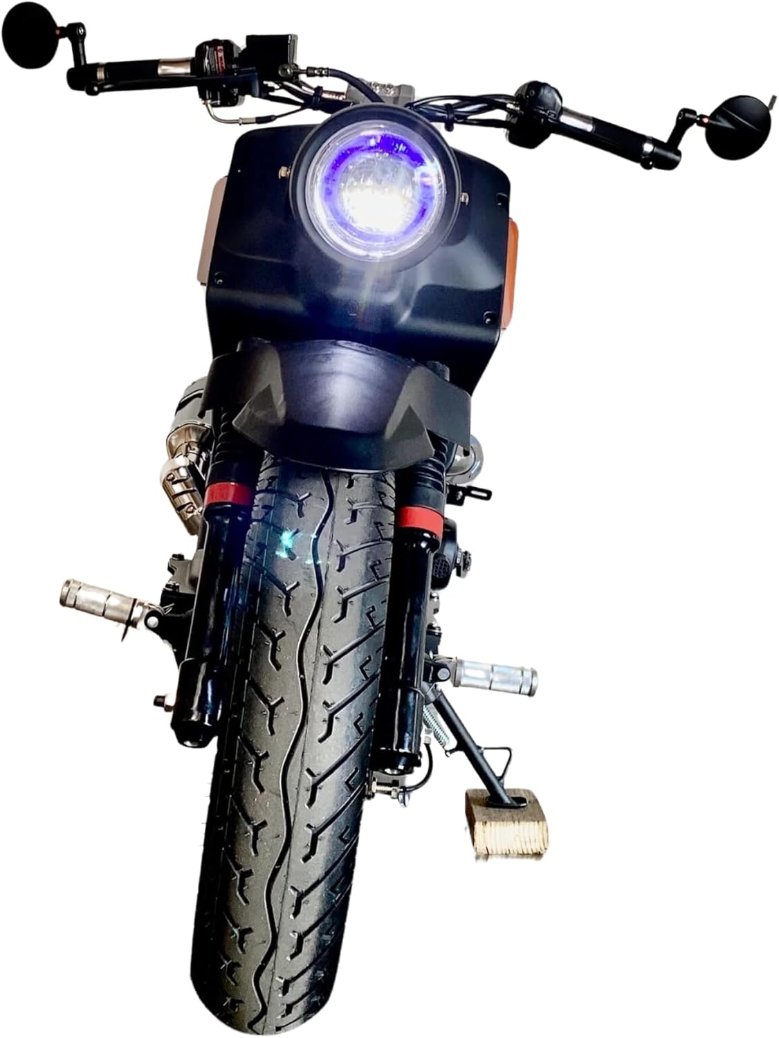 50cc Stretched Scooter Generation 5 Fully Automatic Transmission, PMZ50-22 Stretched Ruckus-Style Moped, Street Legal Gas-Powered Motorcycle for Adults, Halo LED, GY6 Digital Speedometer