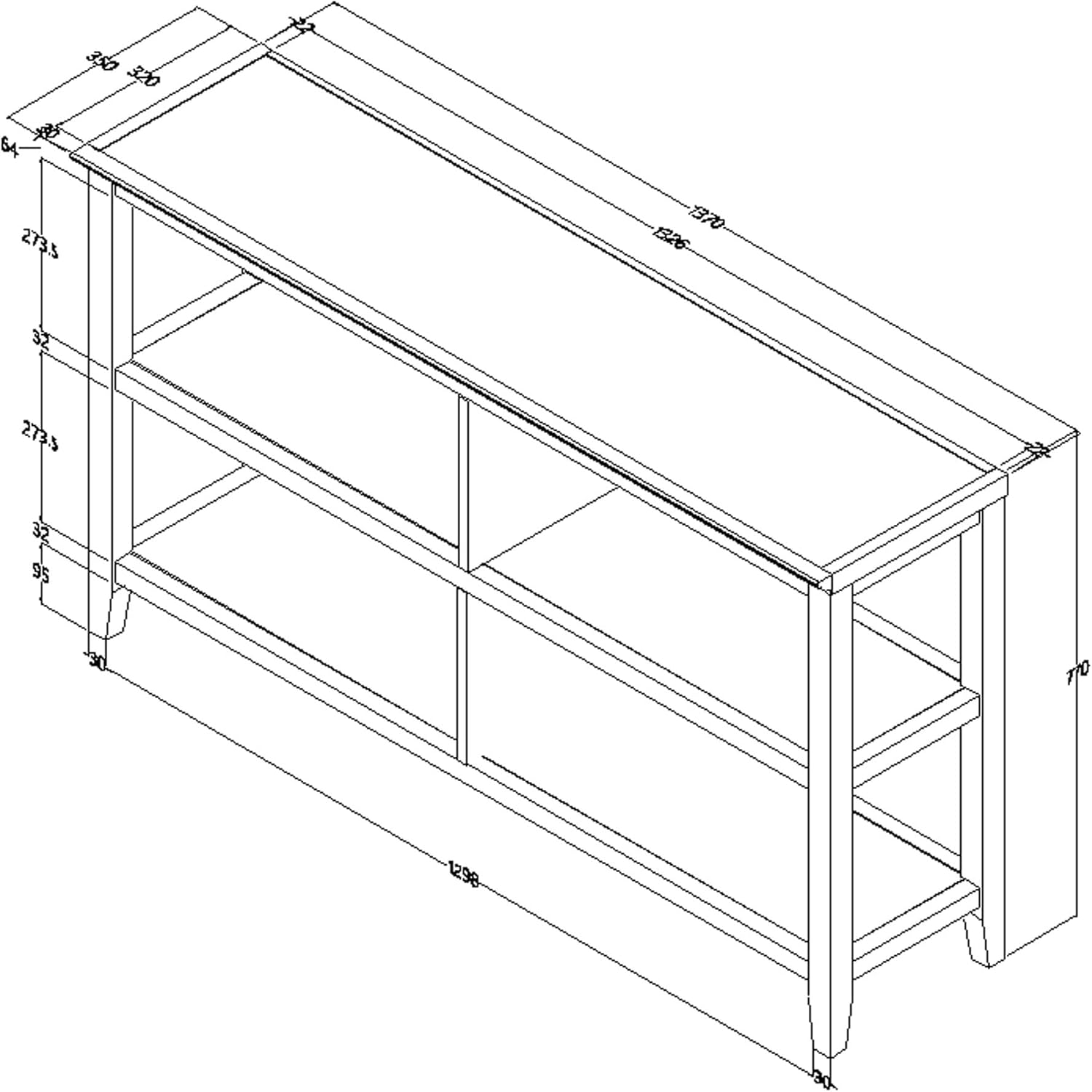 HomeRoots Pine and MDF 30