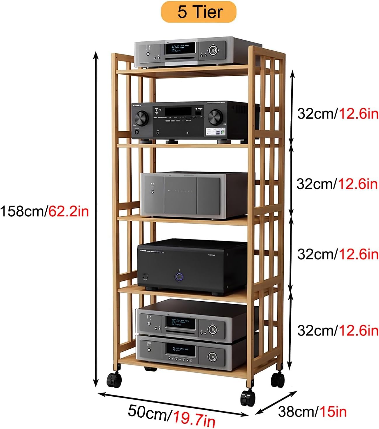 ISOFORMA Audio Rack Cabinet with Adjustable Shelf