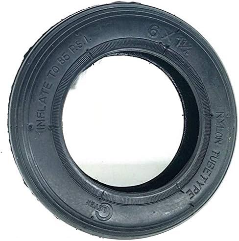 6 Inch Explosion-proof Solid Tires, 6x1 1/4 Inner and Outer Inflatable Tires, Suitable for Electric Scooter Tire Replacement (Inner tube*1)