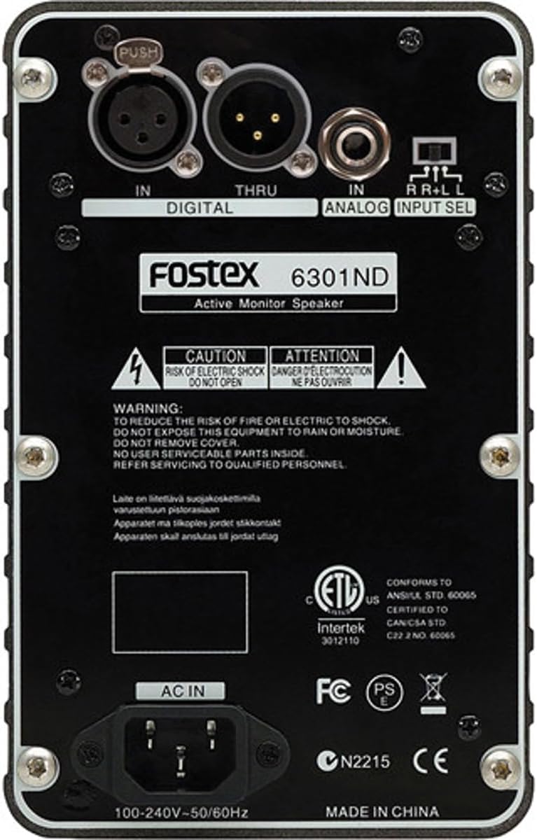 Fostex 6301ND Powered Active Monitor (Single), Digital IEC 60958 AES/EBU