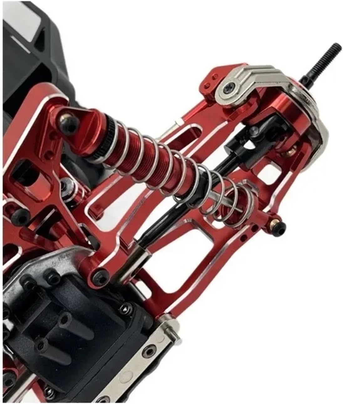 for UD1201 for UD1202 for UD-12PRO for 1/12 RC Car Upgrade Parts Accessories Absorber Suspension Arm Shock Tower Link RC Car Parts(Red)