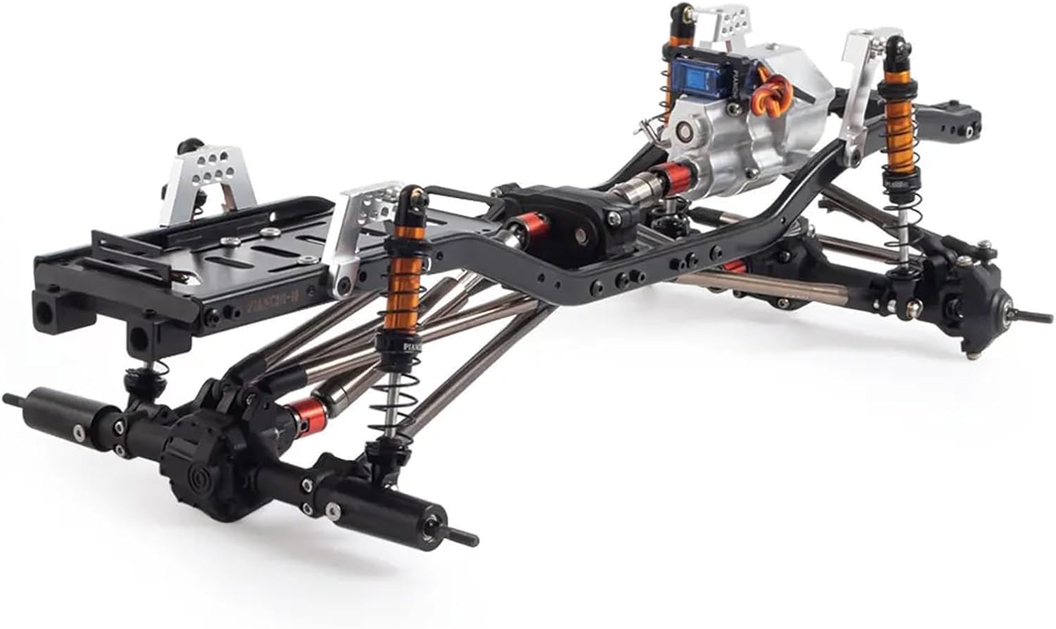 RC Car Parts Compatible with Axial for SCX10 90046 Metal for Chassis Frame with Prefixal Single 2 for Speed Transmission for 1/10 RC Crawler Car