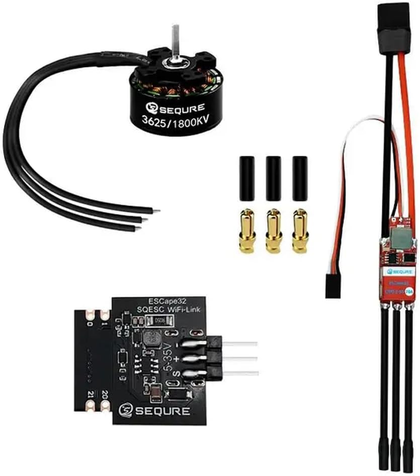 Torque 3625 Outer Rotor Brushless Motor Compact Design Compatible with 1/10 RC Climbing Vehicles and Rocky Crawlers(Motor WiFi-2670-Bec)