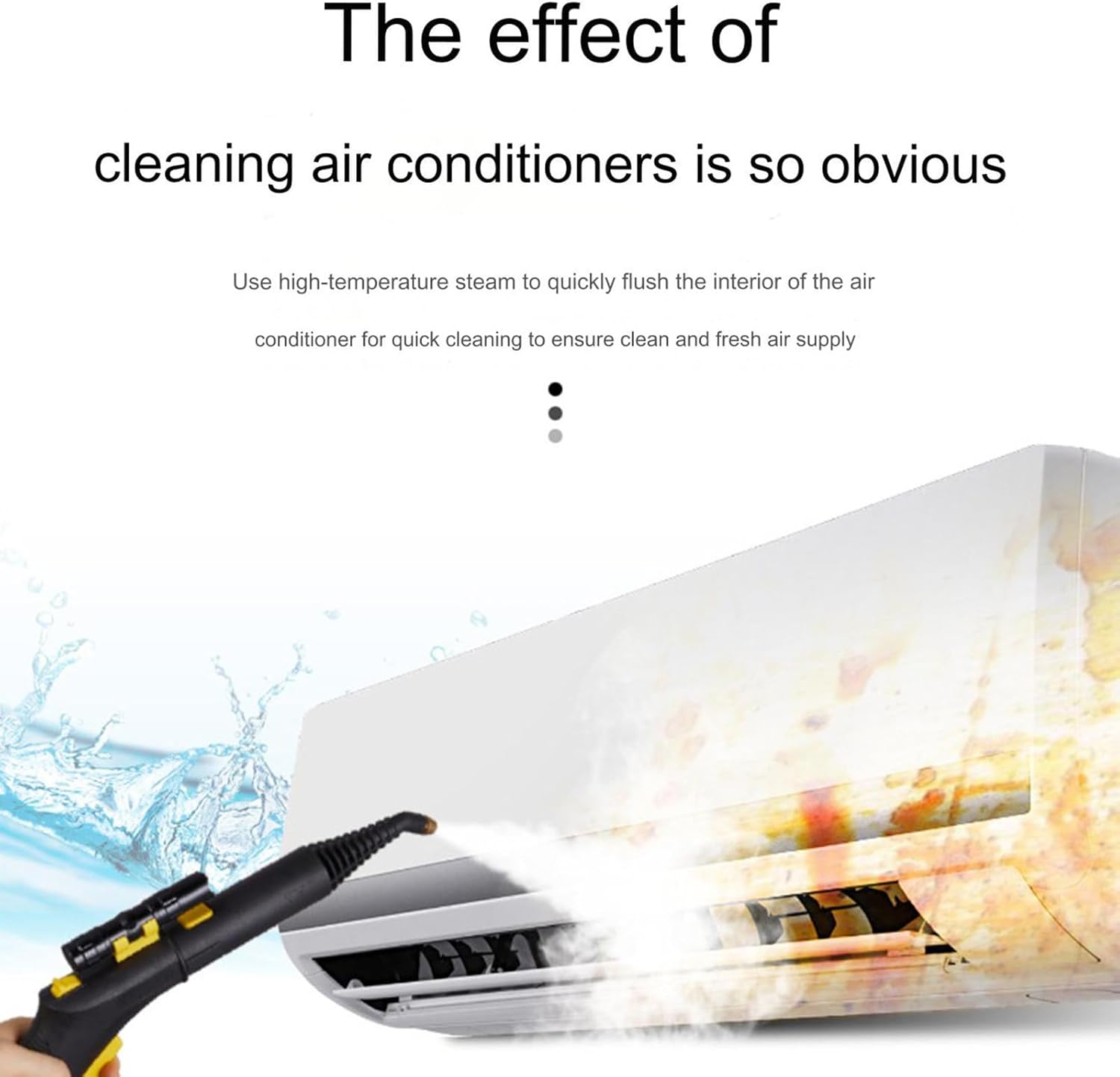 YXHQWEF-CXBFHS 2600W Multi-purpose Household Steam Cleaner 3.5Bar Pressurized 110℃ High Temperature Kitchen Car Cleaning Steam Machine,Yellow