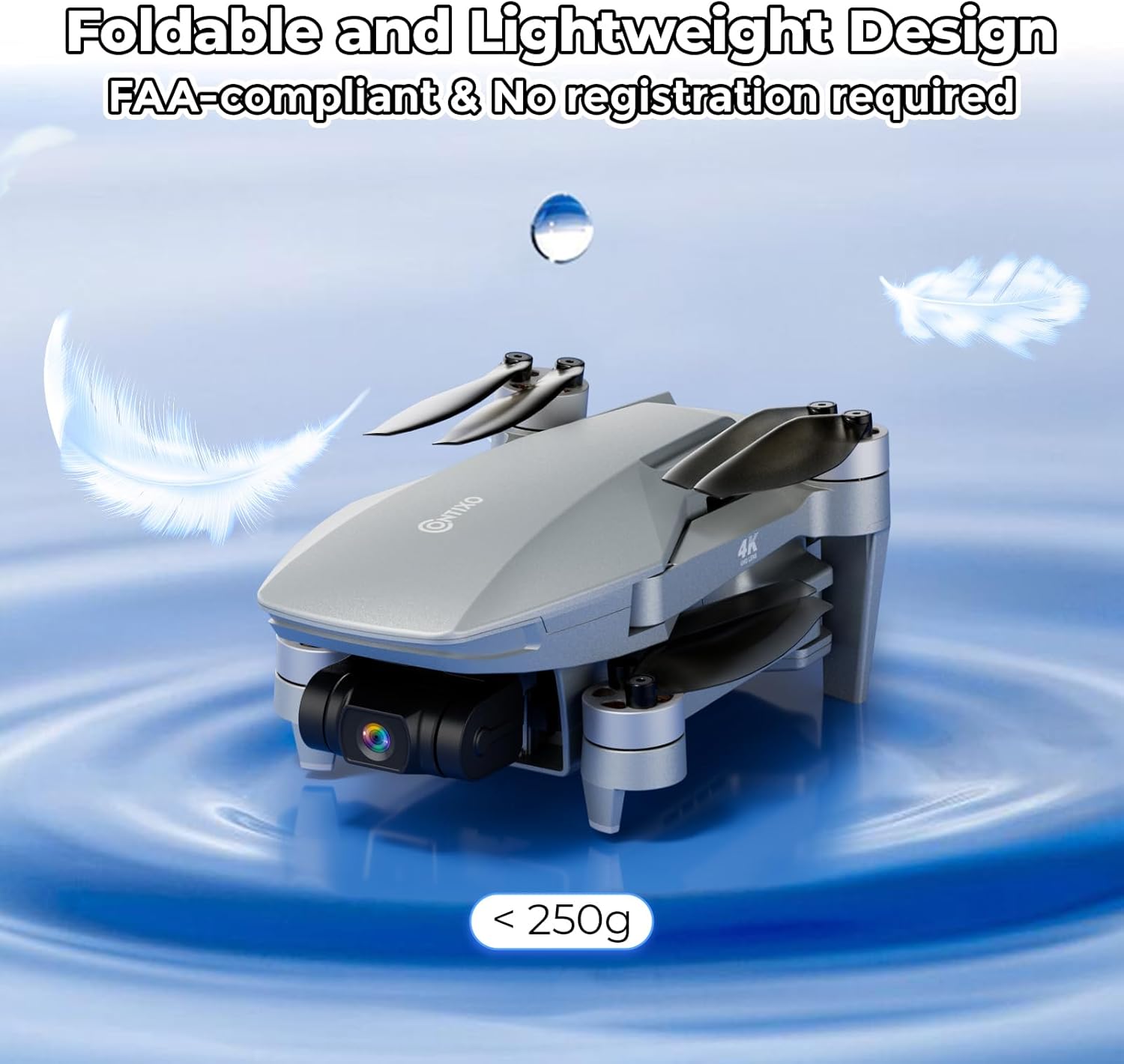 Contixo F36 GPS Drone with 4K Camera, 3-Axis Gimbal Stabilizer, 2 Miles Long Range, 25 Min Flight, Optical Flow, Brushless Motors, Follow Me, One Key Return FPV Drones, No FAA Registration Needed