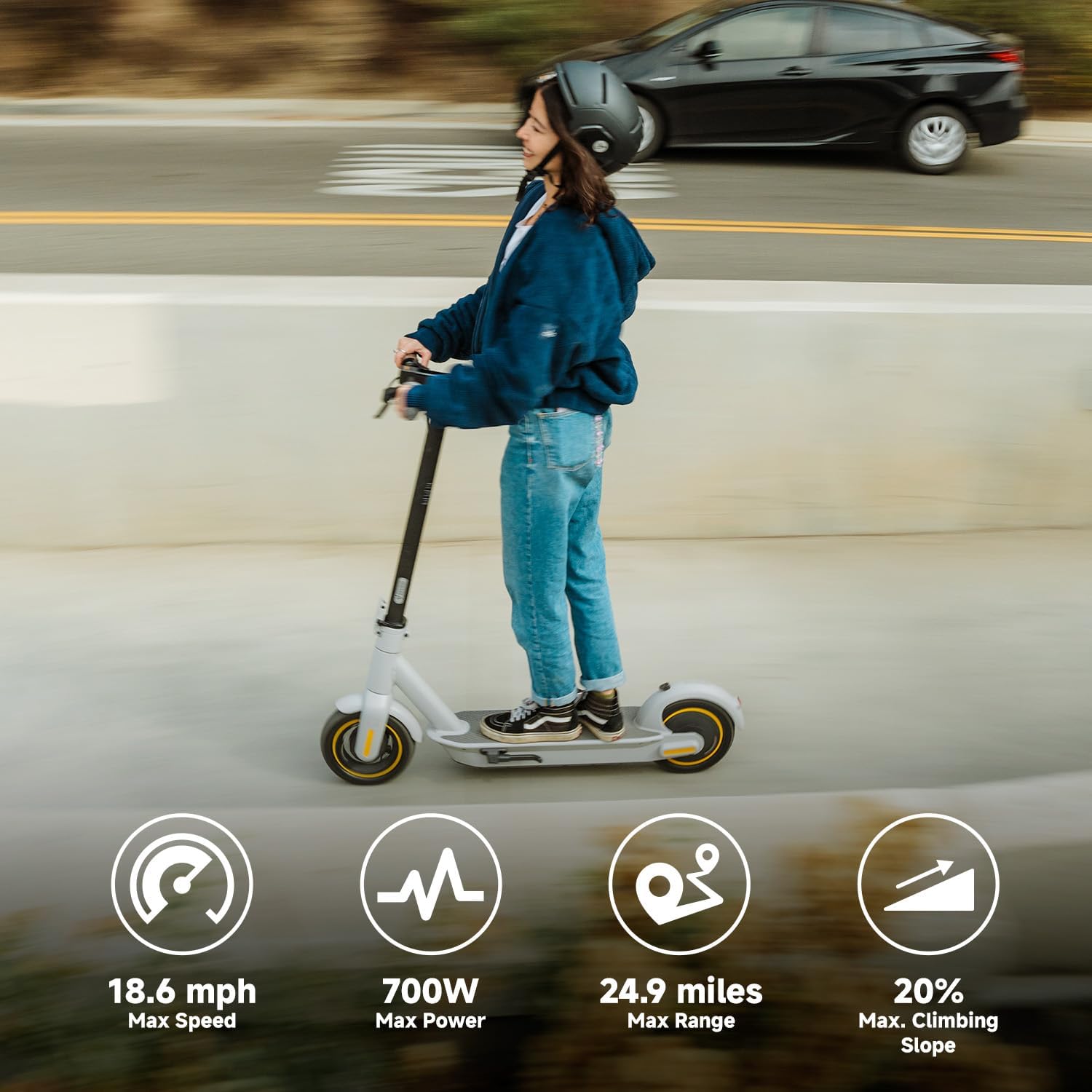 Segway Ninebot MAX Series Electric Scooter, Up to 22–28 MPH, Long Rang, Dual Suspension & Braking System, Fast Charging, Scooter for Adults, UL-2272 2271 Certified (G2/G3)