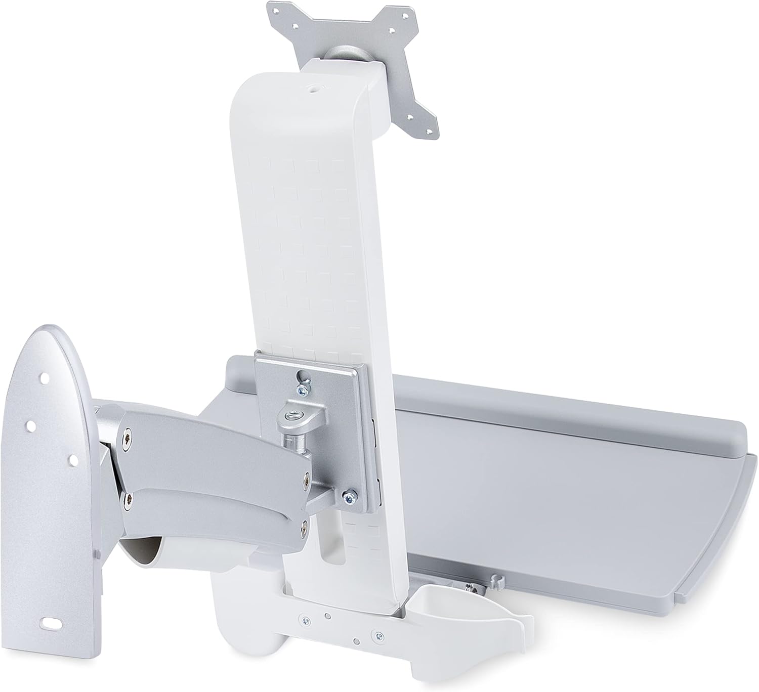 StarTech.com Wall Mount Workstation, Full Motion Sit Stand Desk w/Height Adjustable VESA Monitor Arm & Keyboard Tray, Ergonomic Wall Mounted Computer Workstation, Single Display, TAA