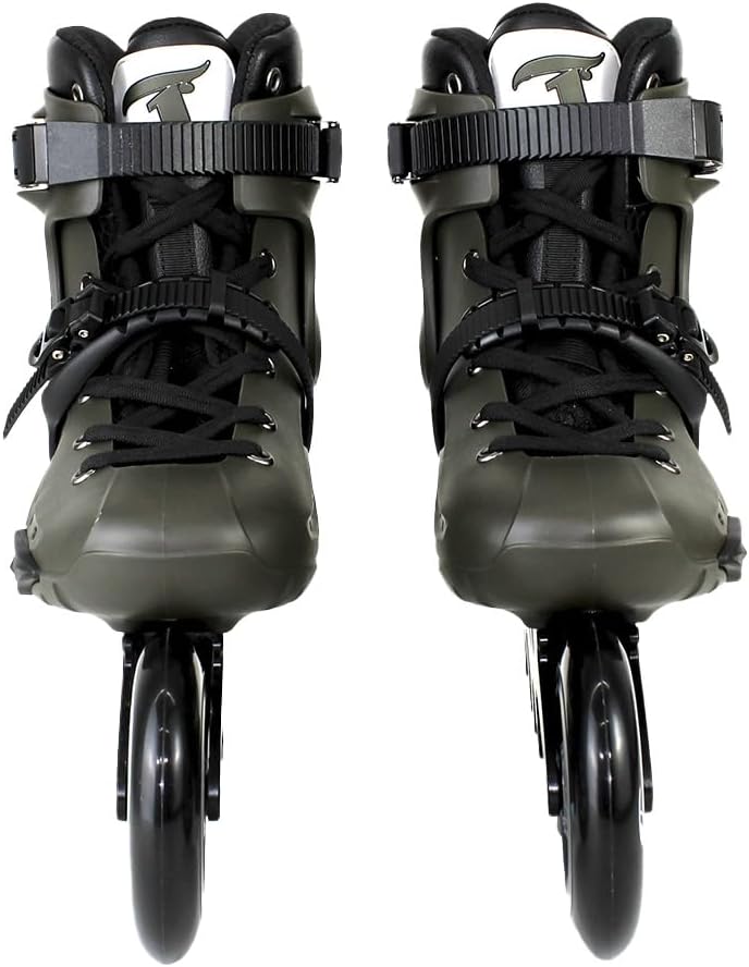 TRAXART Urban 3-Wheel Inline Skates – Hype Green Hardboot, CNC Aluminum Frame, 110mm Wheels, Chrome ABEC-9 Bearings for Men & Women