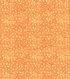 Orange Sundrenched Floral Cotton Fabric by Keepsake Calico