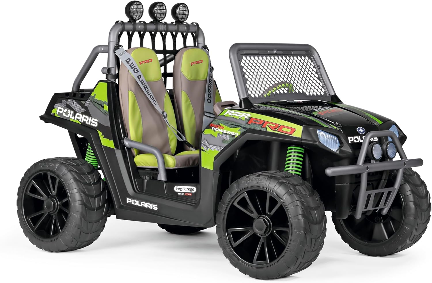 Peg Perego Polaris RZR PRO Green Shadow Extra Large 24 Volt Ride on Off Road Vehicle