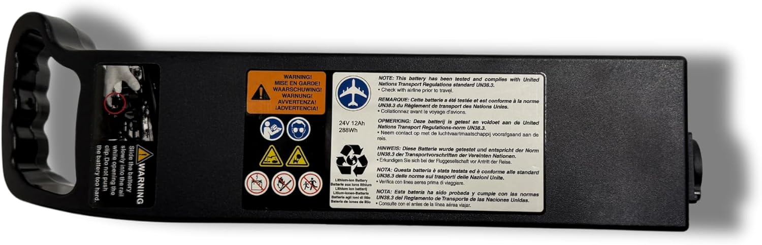 Pride Mobility Jazzy Carbon Electric Wheelchair Replacement Battery – 24V 12Ah Lithium-Ion - BAT2200009-P