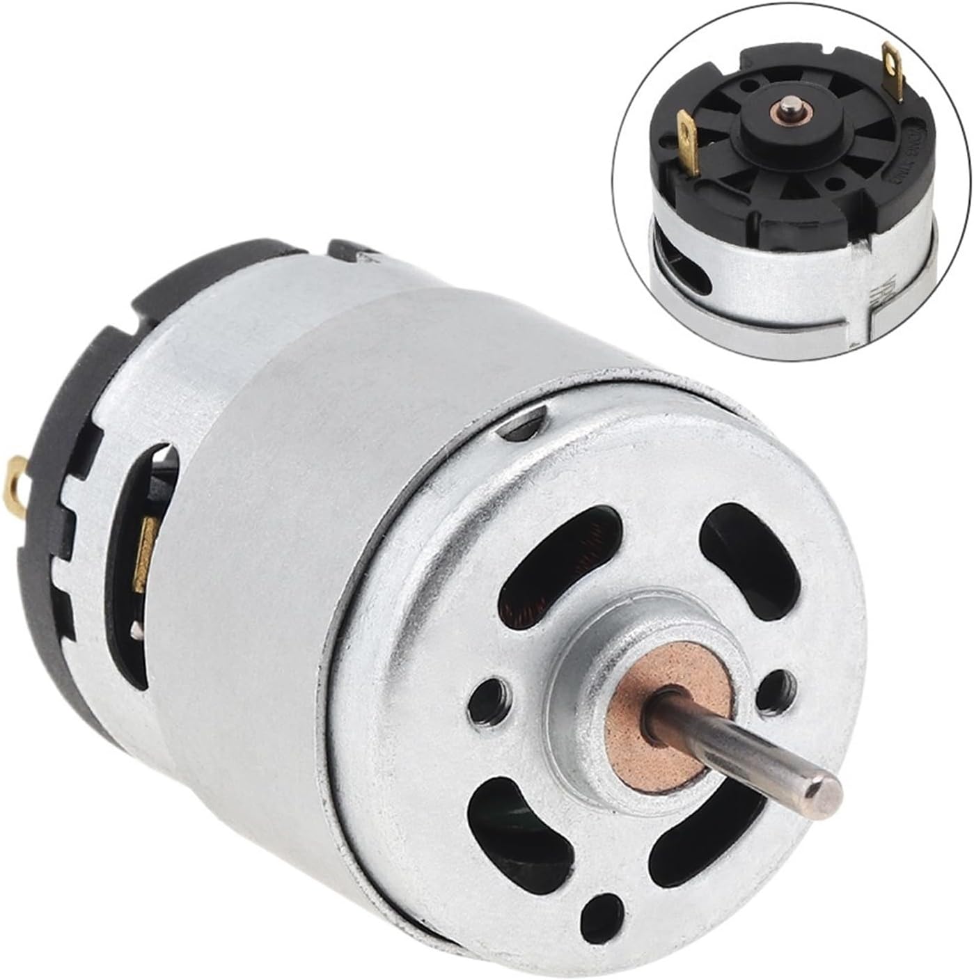RS360 DC Motor 6V-12V 24000RPM High Speed Carbon 360 Brush Micro Motor with Shield Ring for DIY Toy Hair Dryer Electric Fans