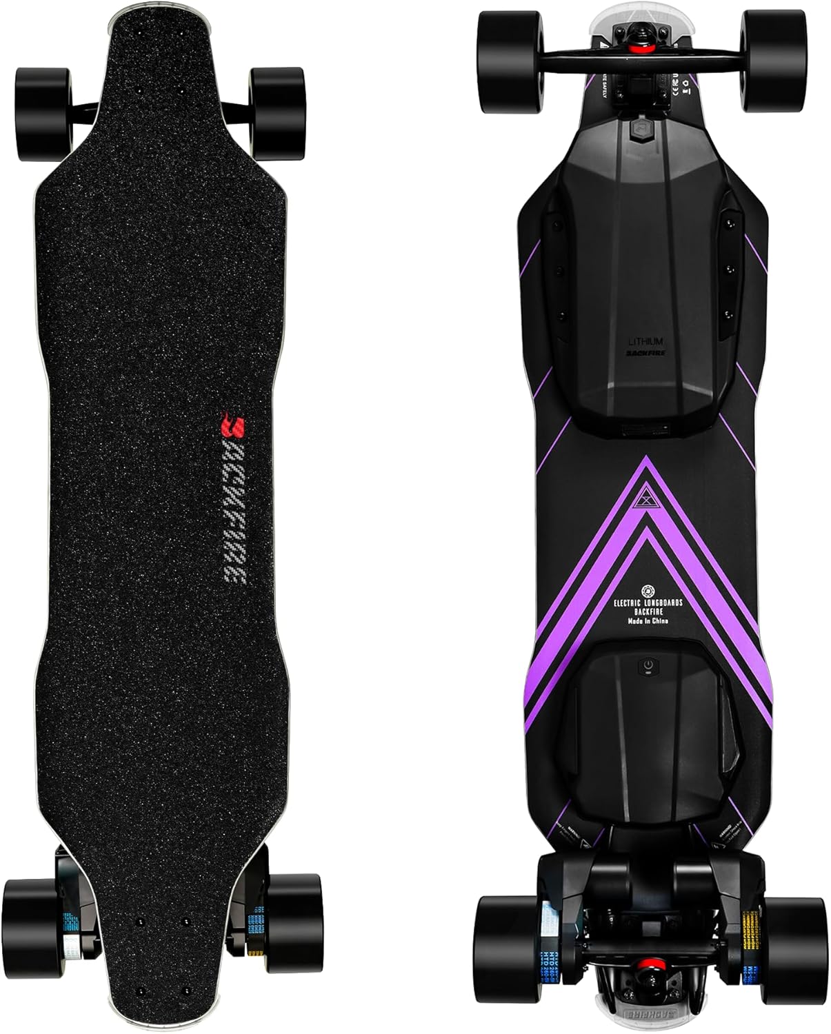 Backfire Zealot S3 Electric Skateboard with Major V3 Remote, 30 mph top Speed, Colorful Lighting