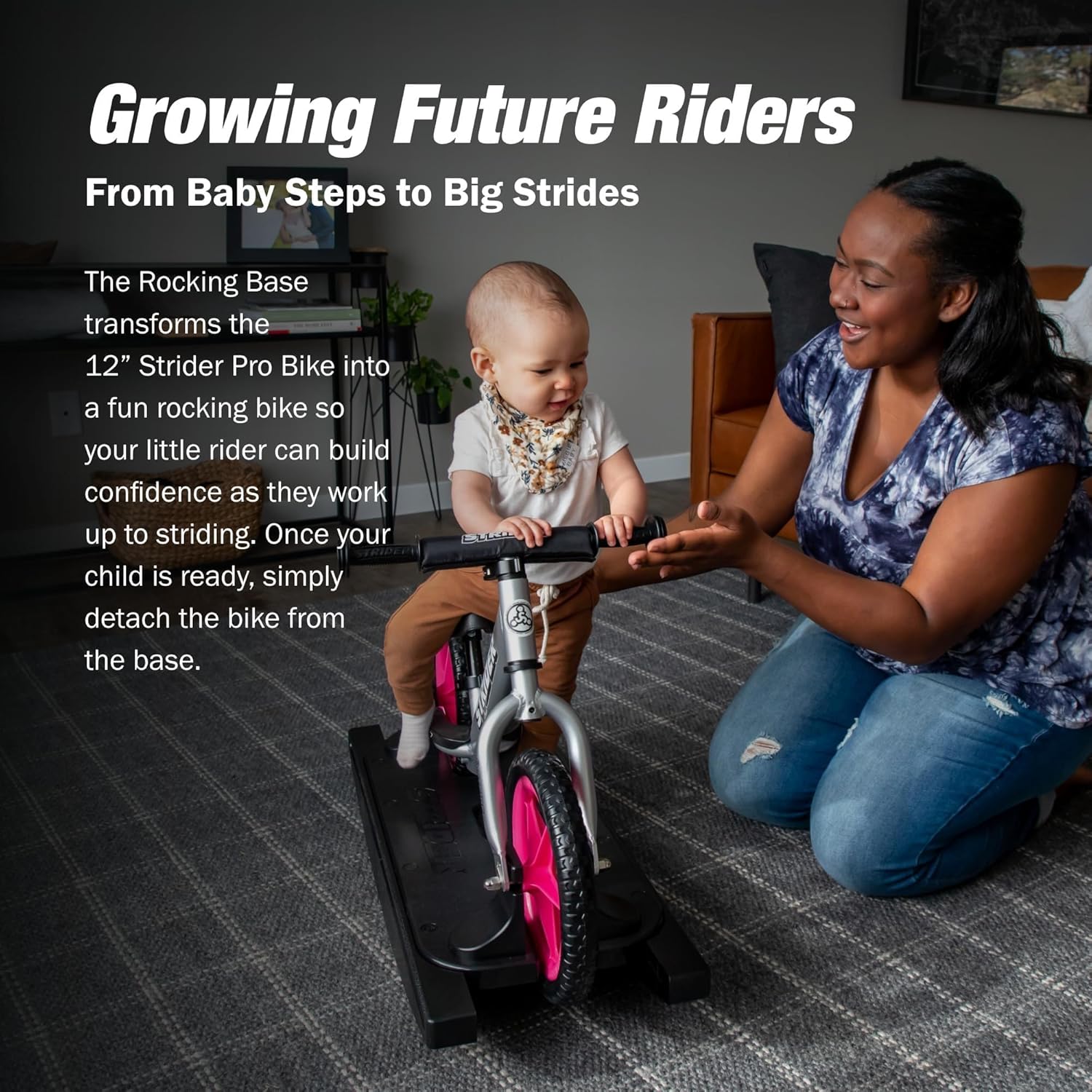 Strider 12” Pro Bike - Helps Teach Baby How to Ride a Balance Bicycle - for Kids 6 Months to 4 Years - Easy Assembly & Adjustments