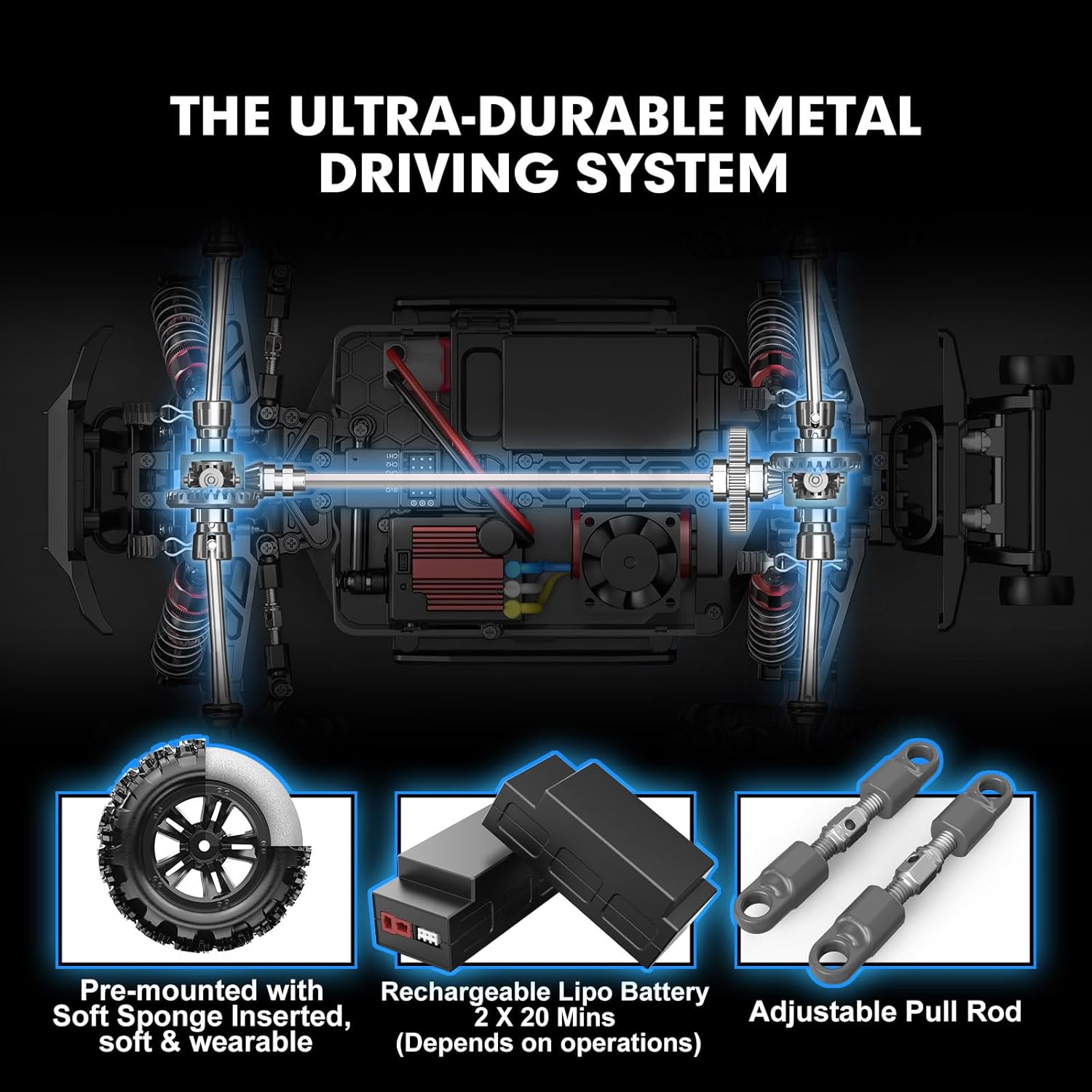 HYPER GO H16BM X 14301 Brushless 42 Mph Fast RC Cars for Adults, Hobby Off-Road RC Truck, RTR Drift Remote Control Car