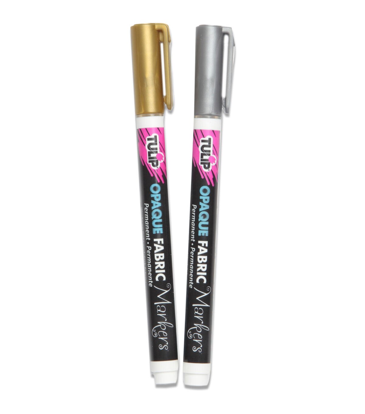 Tulip 2 Pack Opaque Fabric Markers Metallic