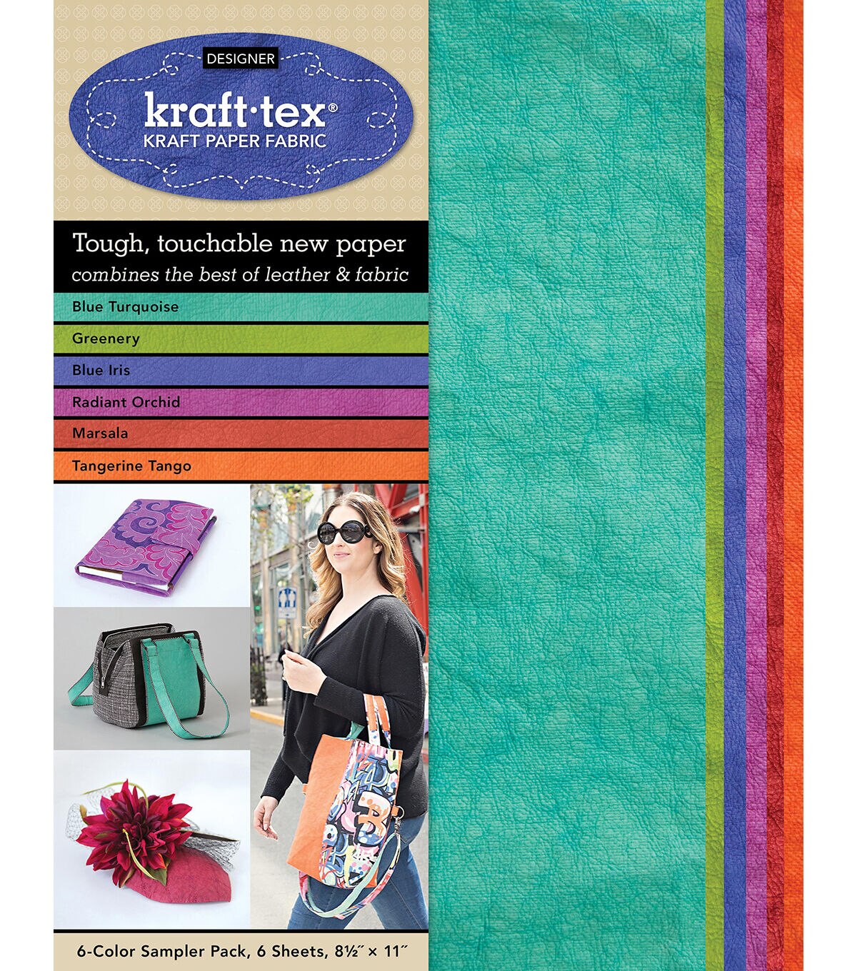 kraft-tex Designer Sampler Pack 8.5''x11'' 6pk