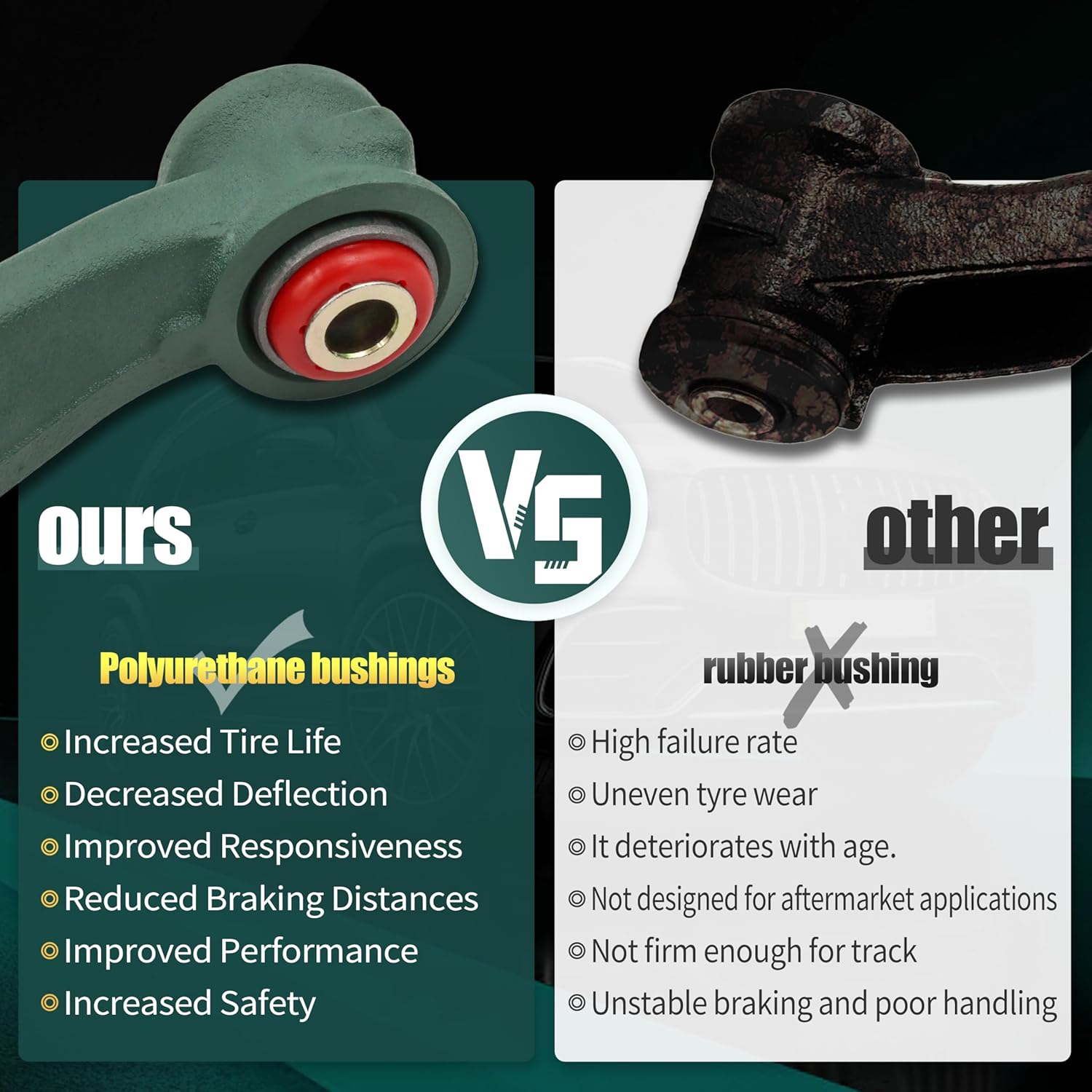 Front End 12pc Control Arms Suspension Kit for GMC Chevy Silverado Sierra Yukon XL Suburban 1500 Tahoe Avalanche Escalade ESV EXT, 4 Control Arms w/Ball Joints 4 Tie Rods 2 Sway Bars 2 Boots