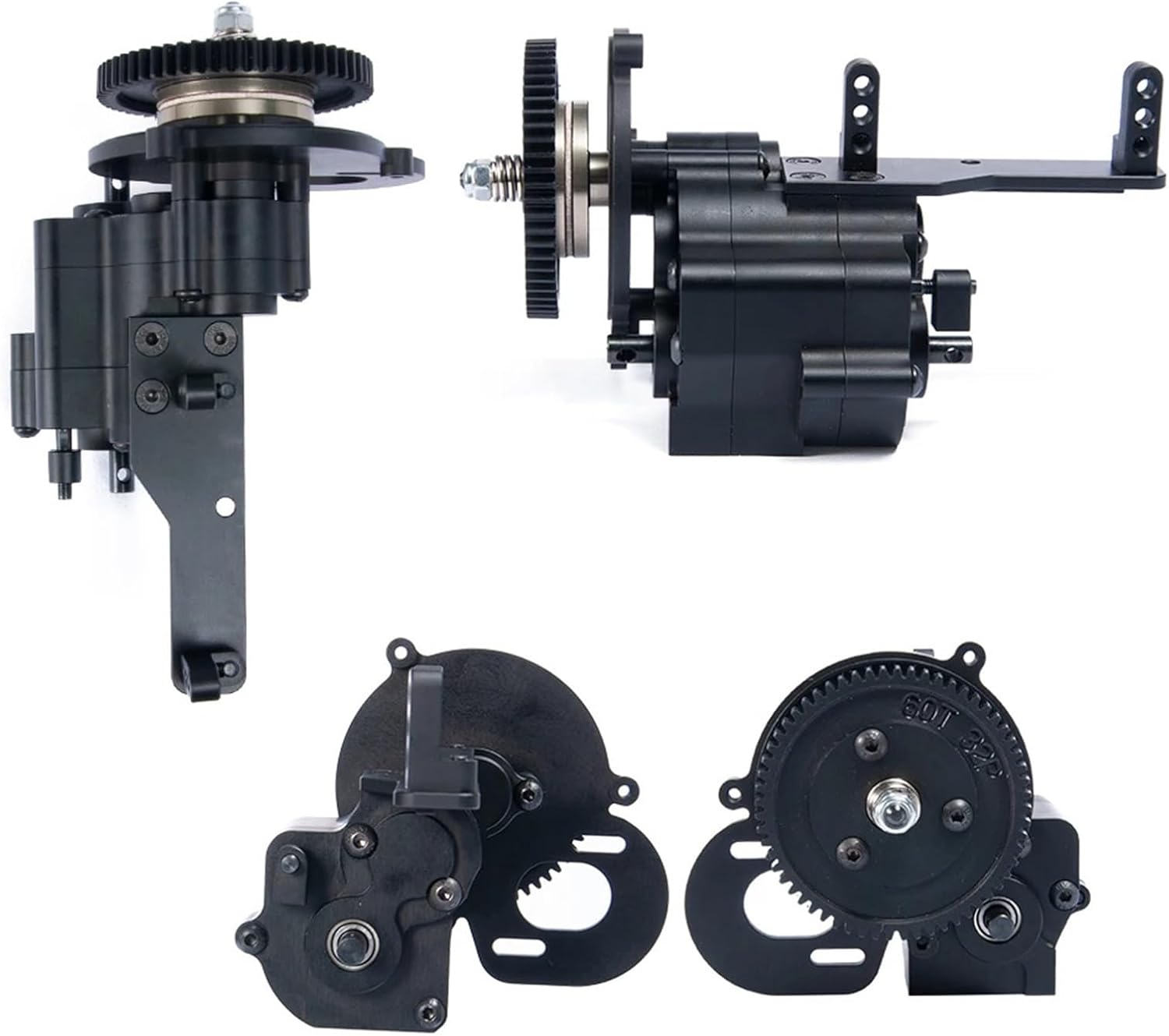 Rc Repairs Spare For Axial For Wraith 90018 90053 90048 1/10 CNC Alloy Chassis Gearbox Center Transmission Case 2 Speeds Protective Cover(1 set)