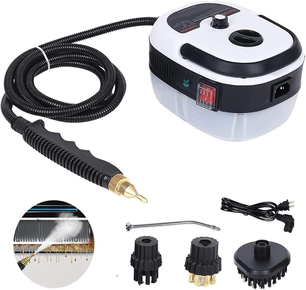 ZWEBY 2500W Steam Cleaners,Home Use Handheld Steamer High Pressure Portable Steam Cleaning Machine Car Steamer for Kitchen Floors Tools with 3 Brush Heads