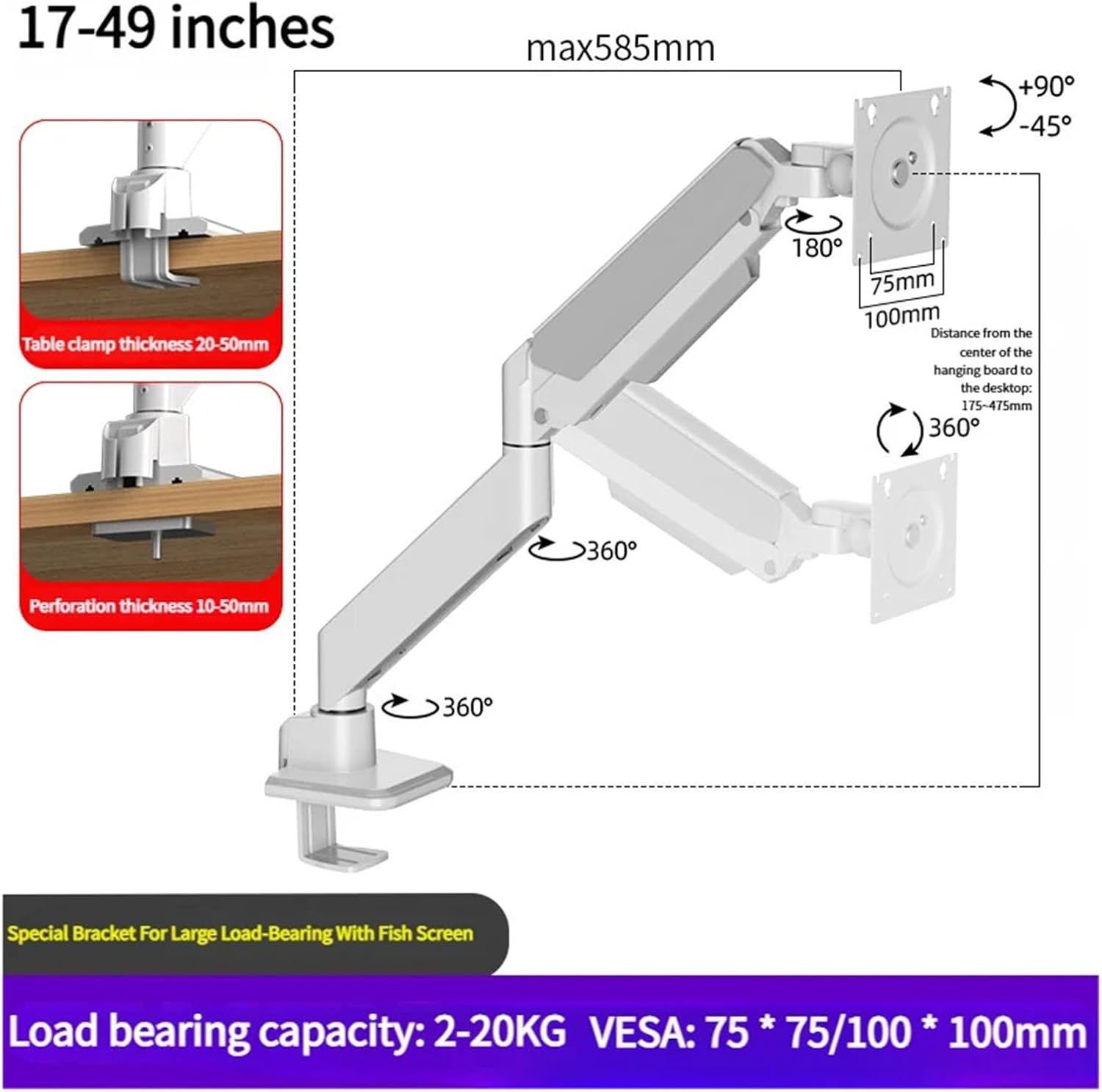 M9 Monitor Arm for 17