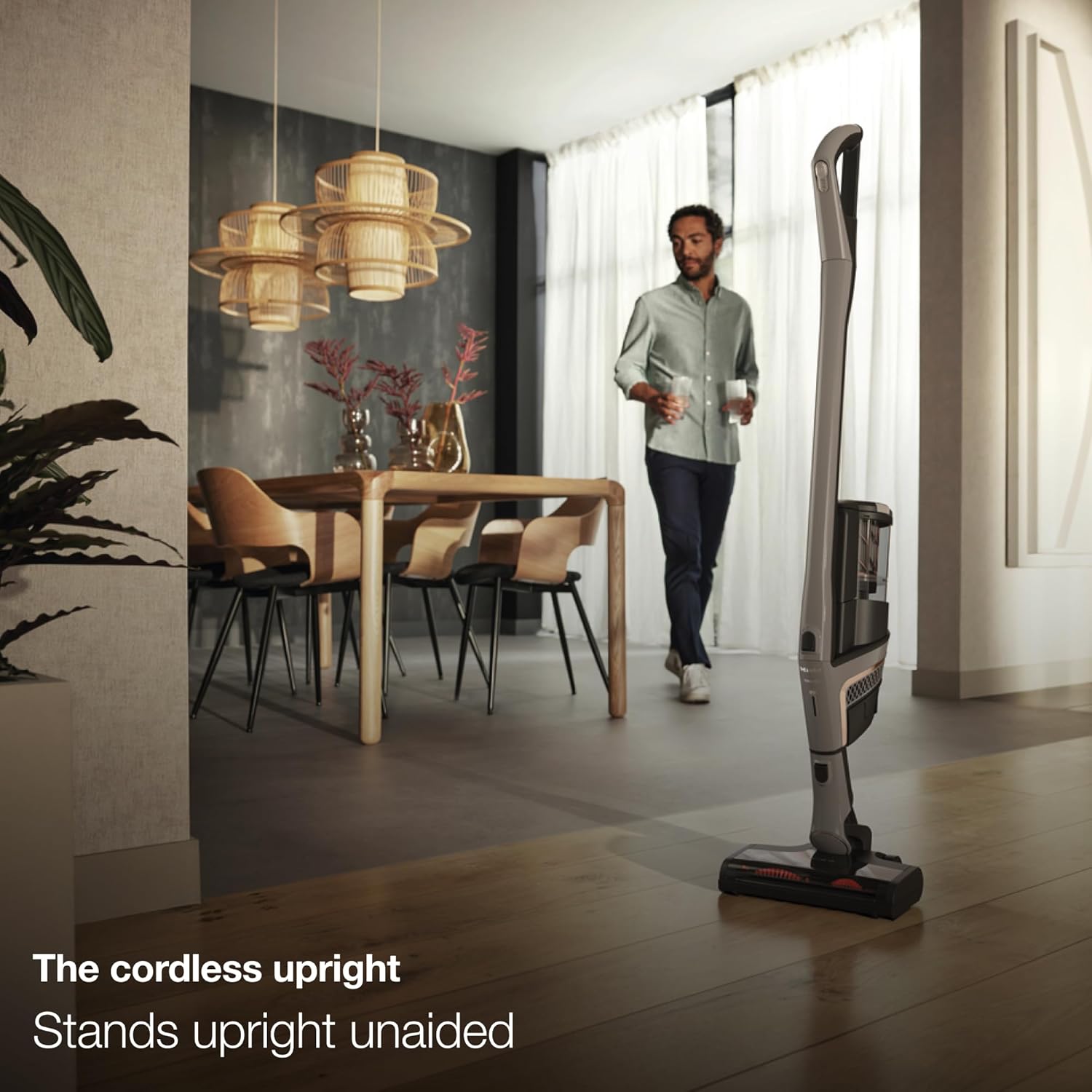 Miele Triflex HX2 Sprinter Vacuum Cleaner,120 min runtime, Cashmere Grey / Rose Gold