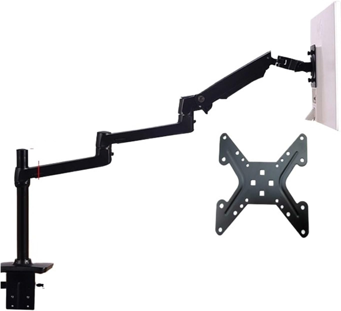 DL-8013 Mechanical Spring 3-11kg 3 Long Arm Clip Grommet 100x100 75x75 Laptop Desktop Mount 17