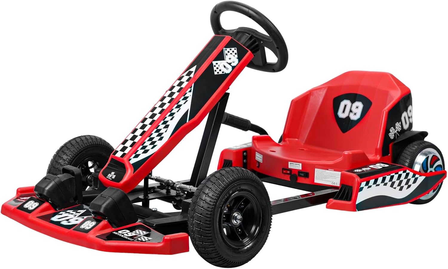 Kids Electric Go Kart 36V 350W Go Kart – 16 MPH Drift Kart with Adjustable Length, Drift/Sport Mode, 14.3