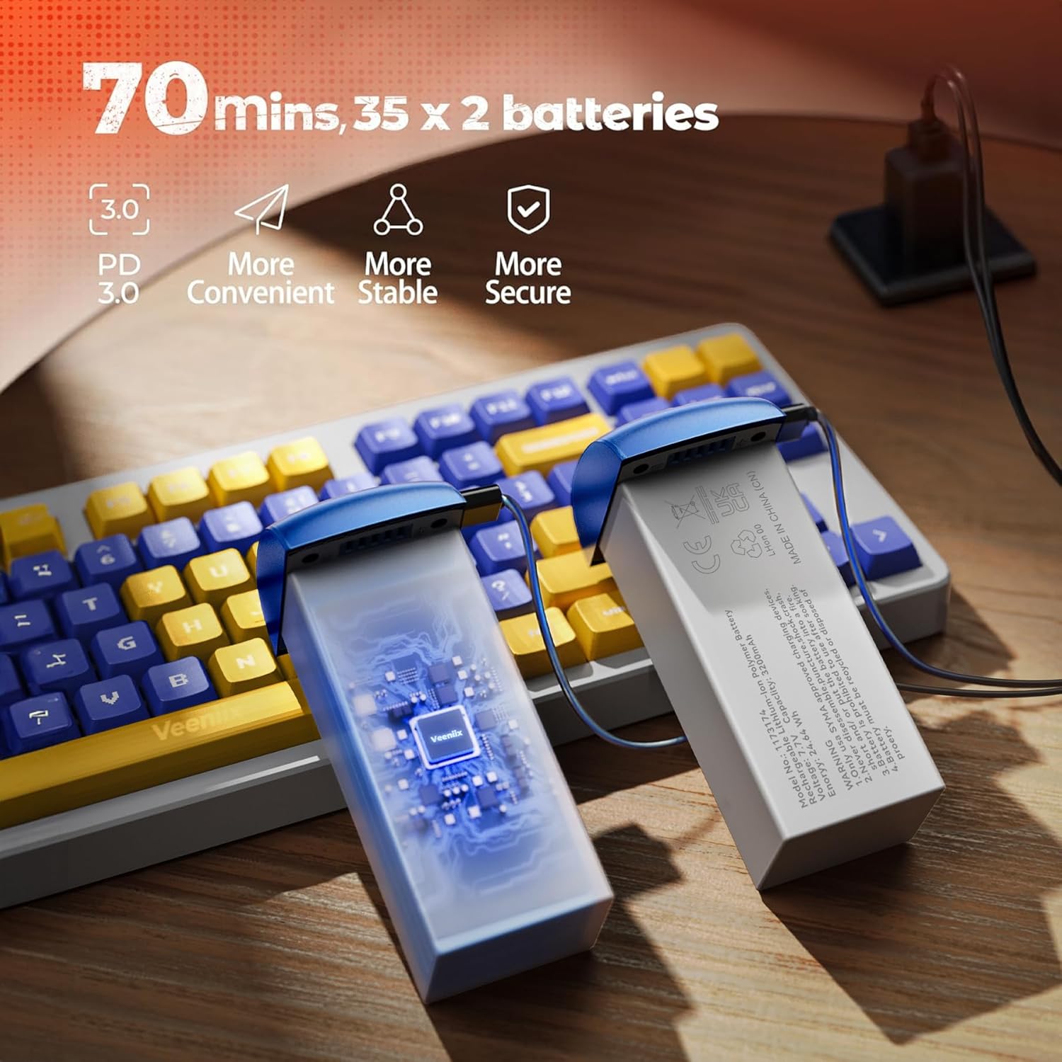 V11Air 6K Drone with Camera for Adults + 3200mAh 7.7V High-Capacity Original Battery