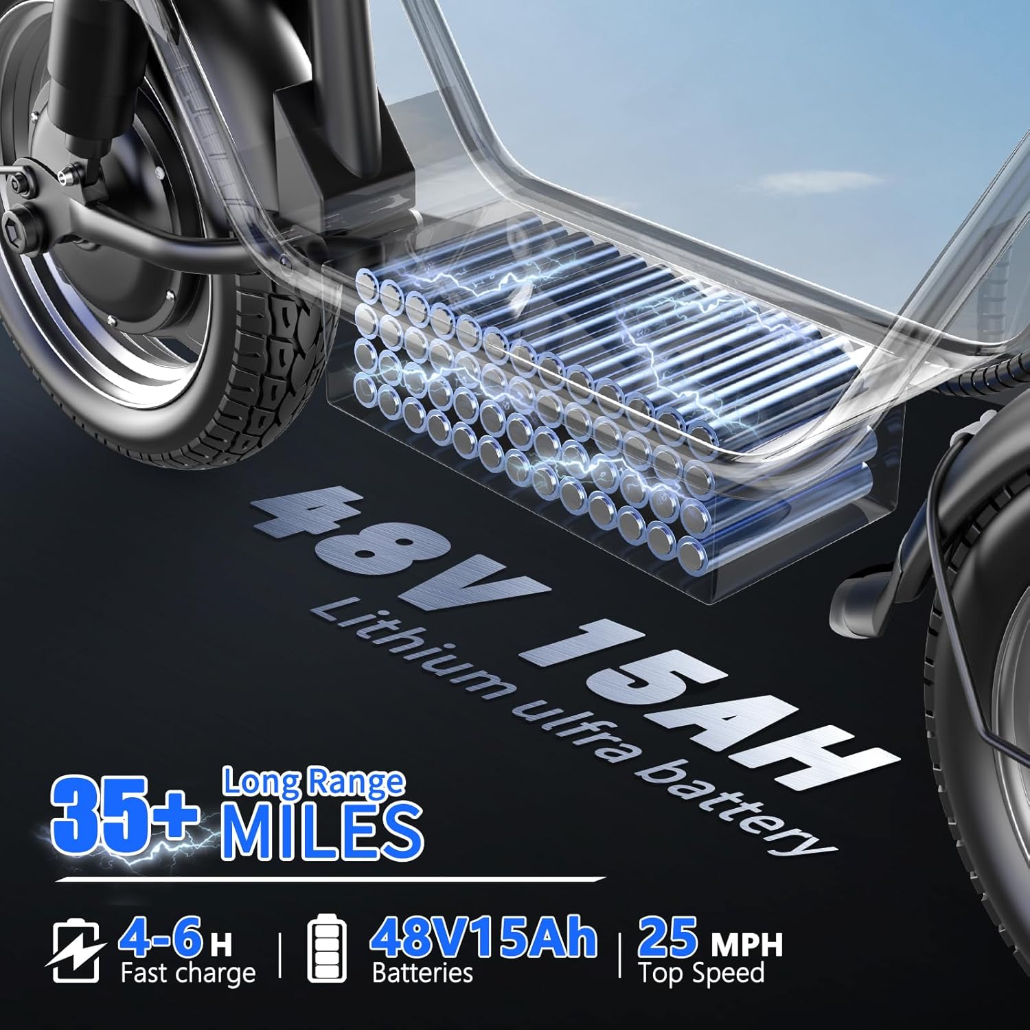 ASKGO Electric Scooter Adults, 1000W Motor, Top Speed 25Mph, Max 35 Miles Range, Foldable Commuter E-Scooter with Dual Suspension & Brakes, Waterproof Rating IPX7