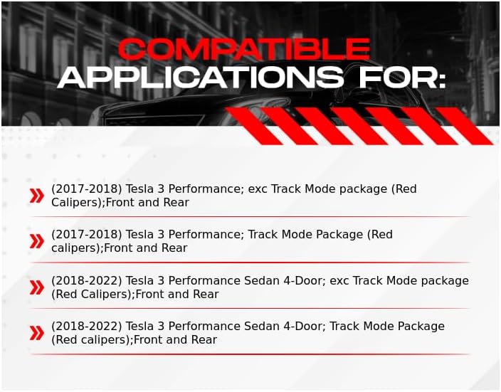 R1 Concepts Front and Rear Brake Rotors For 2017-2024 Tesla 3| Blank Disc Brake Rotors| Brakes and Rotors Brakes and Rotors