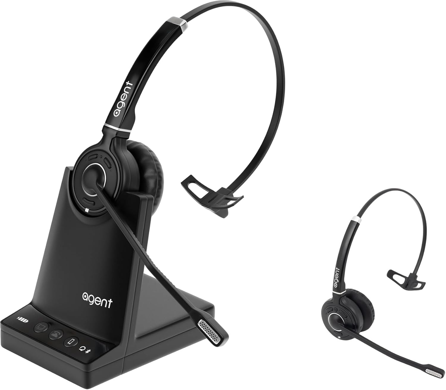 TruVoice Single Ear Wireless Headset Training Solution - Allows Supervisor Call Training for 2 Users on All Devices Including Computers, Desk Phones and Cell Phones